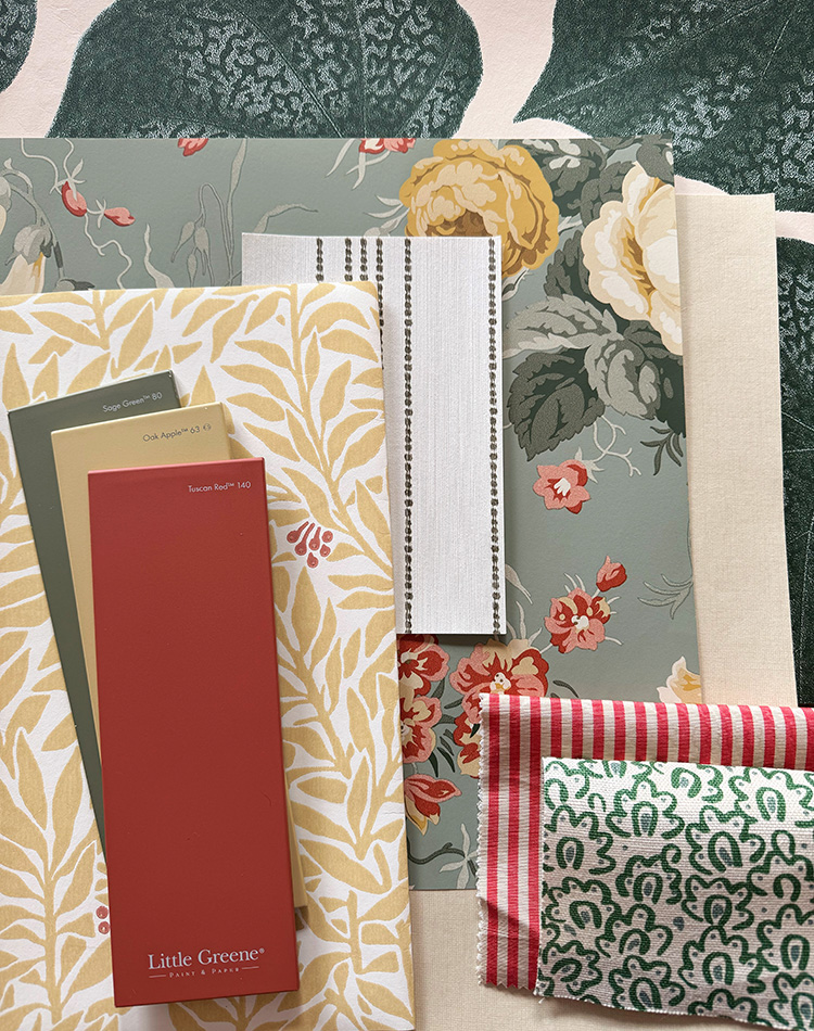 En tapet, färg och tygmatchning av Lina Isaksson